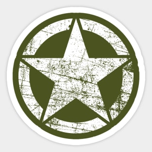 Vintage Army Star • Classic Retro USA Military Distressed Logo Sticker